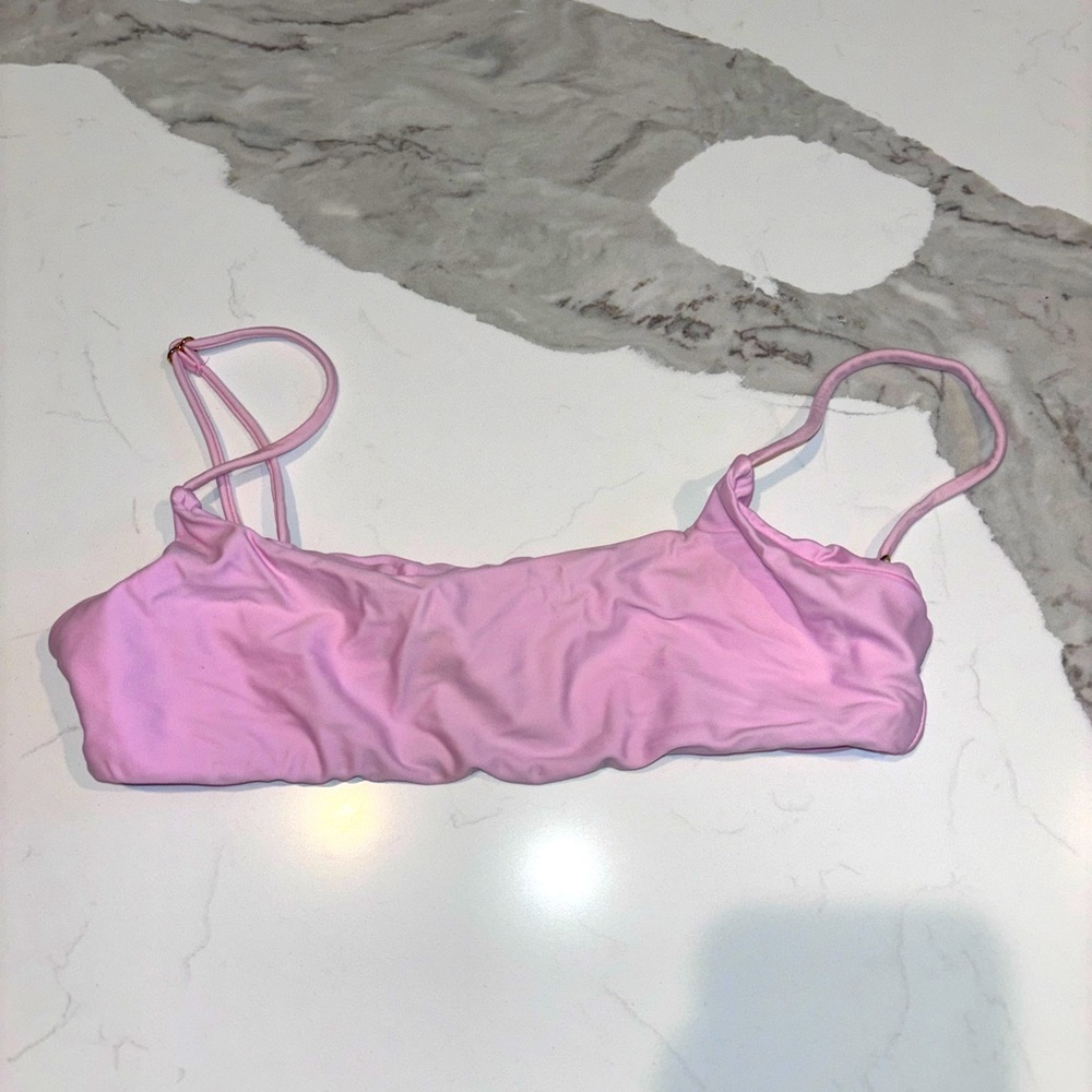 light pink bikini top, size small